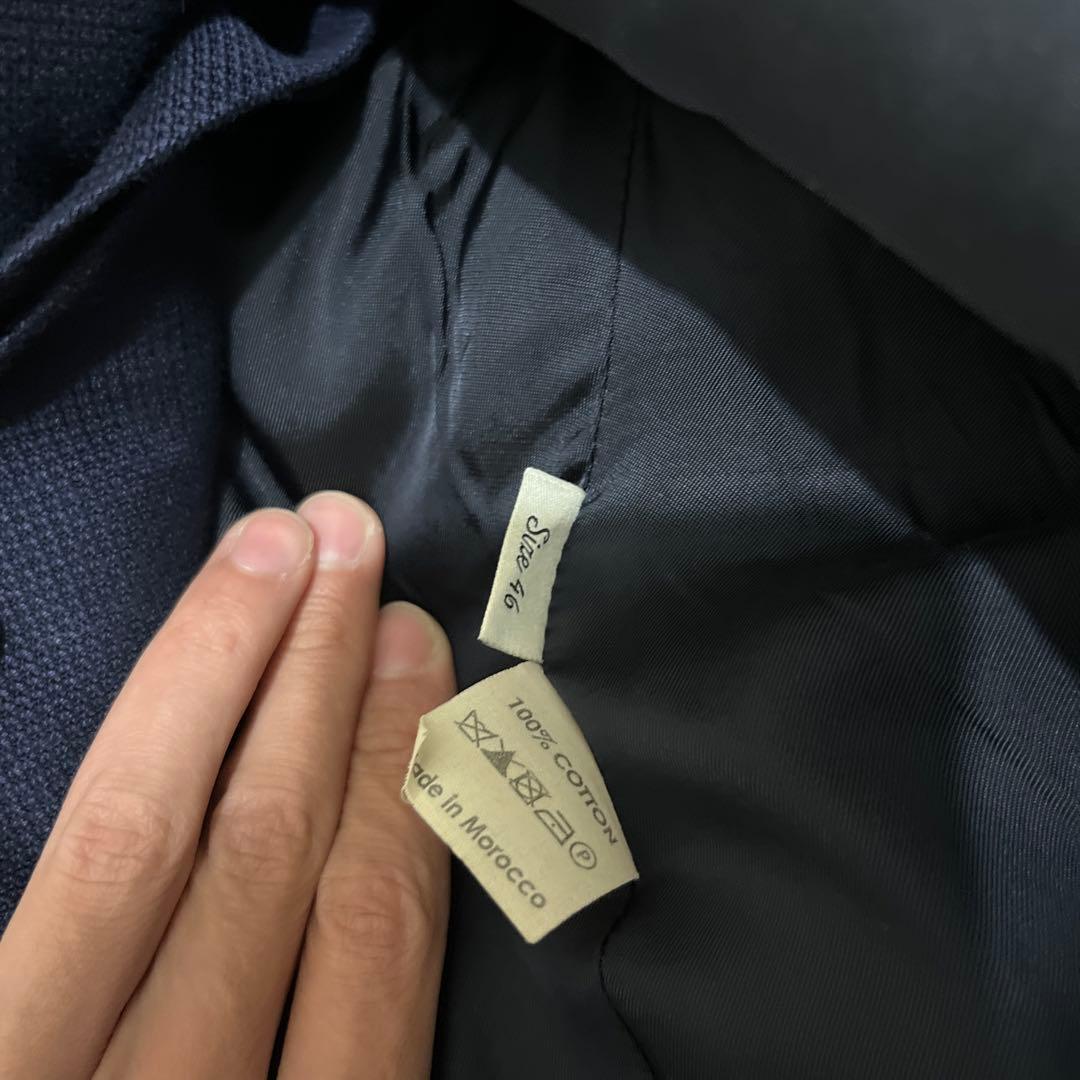 DRIES VAN NOTEN ネイビー ダブルブレストスーツ