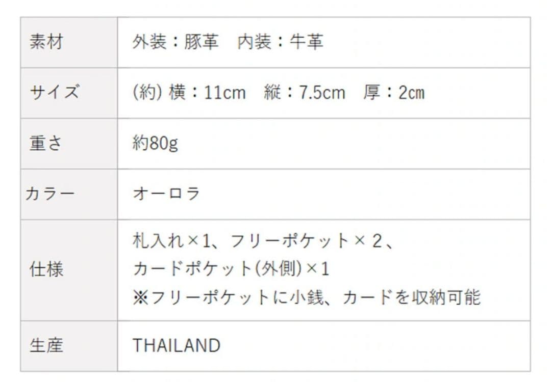 【mu】本革 Rファスナー コンパクト財布 【AURORA】