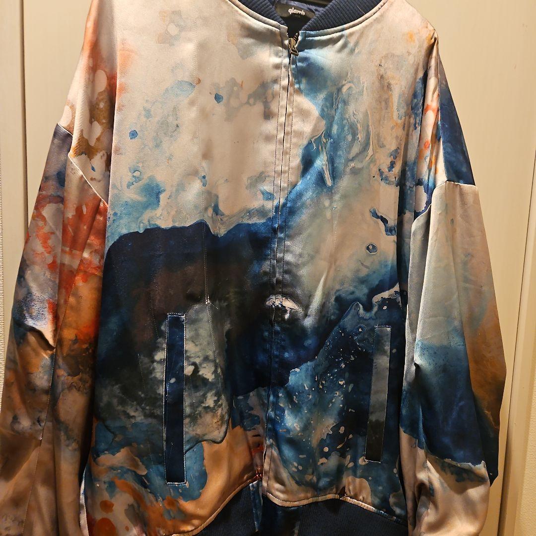 抽象アートプリント ジャンパー