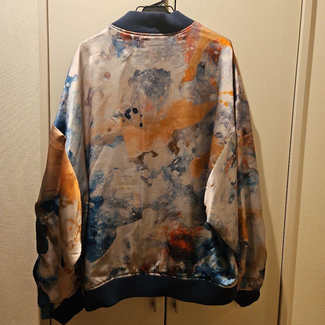 抽象アートプリント ジャンパー