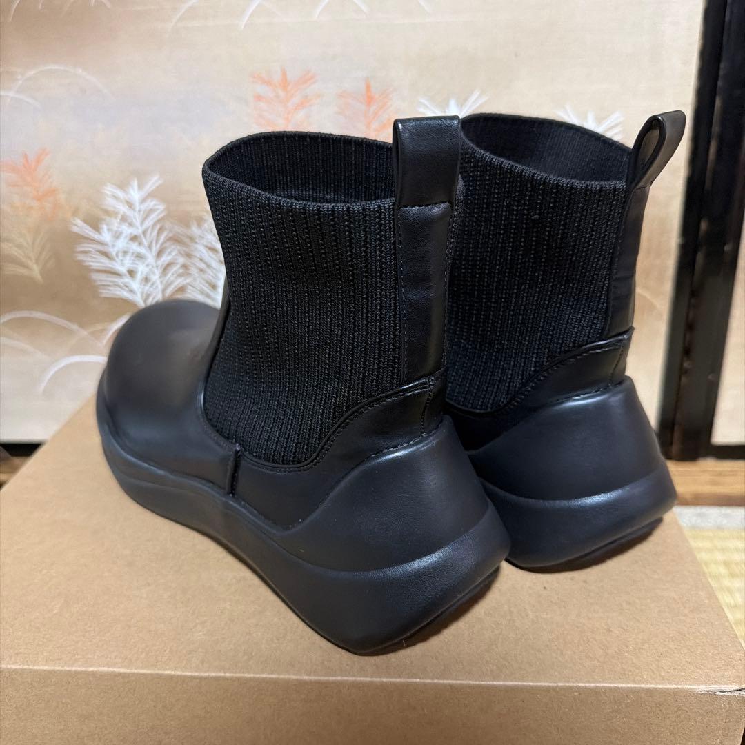 Racbaki　ラクバキ　リブニットスニーカーブーツ ブラック　完売サイズ