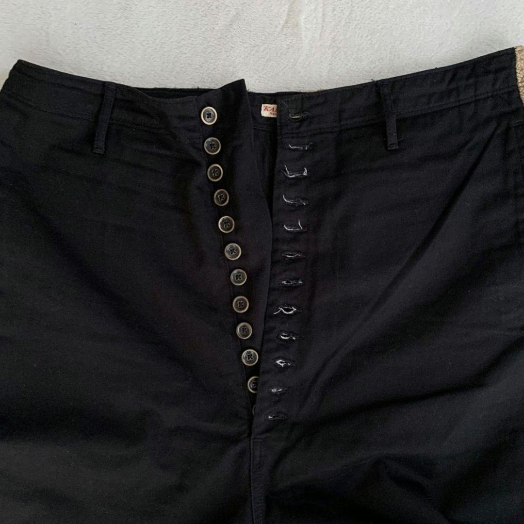 【美品】KAPITAL ピエロパンツ リネン 切替 XL