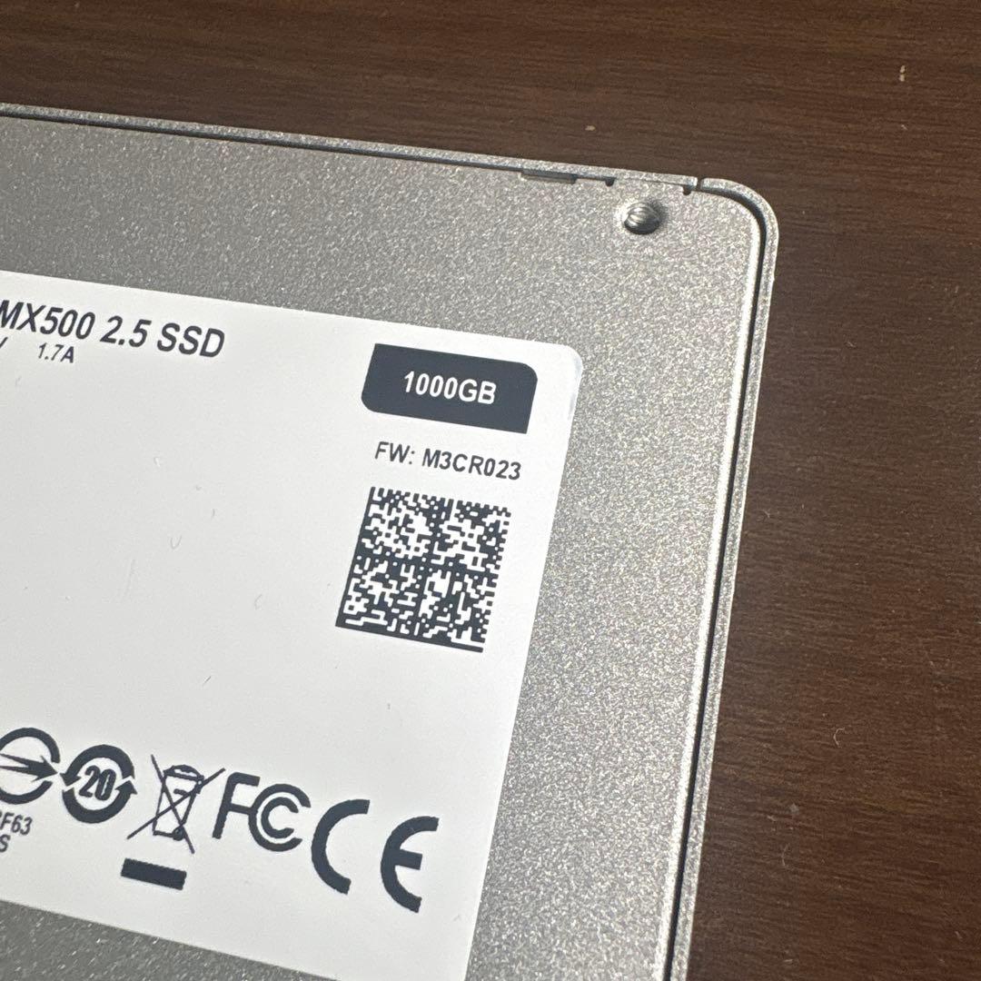 Crucial MX500 1000GB SSD クルーシャル 動作確認済み