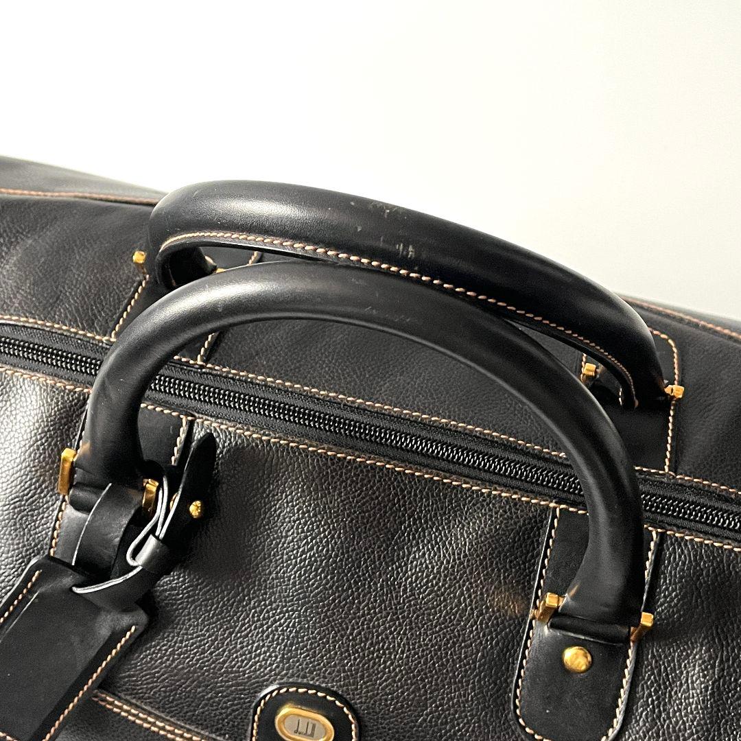良品★dunhill ダンヒル　ボストンバッグ　ビジネスバッグ　レザー　黒