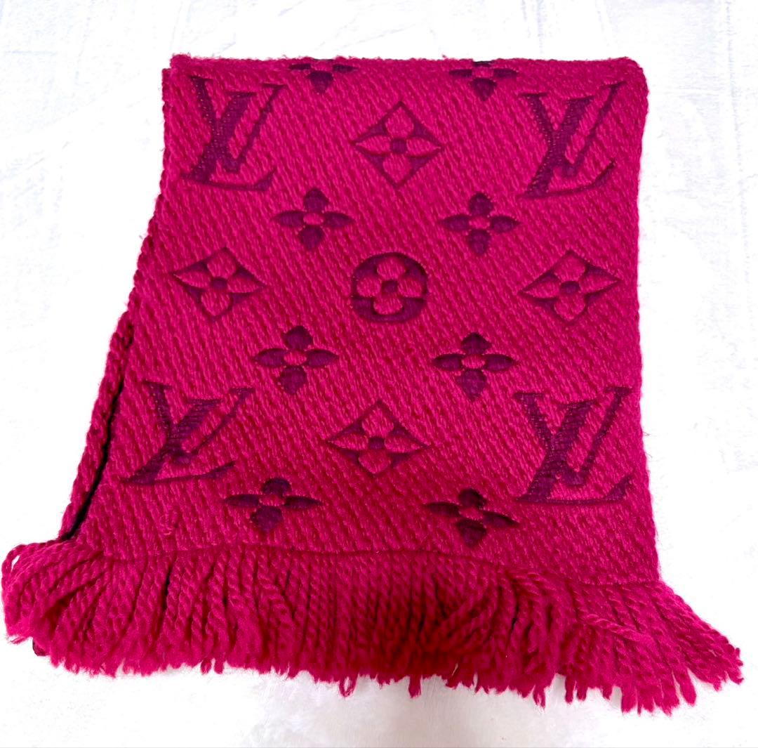 LOUIS VUITTON ルイヴィトンマフラー エシャルプロゴマニラ 赤