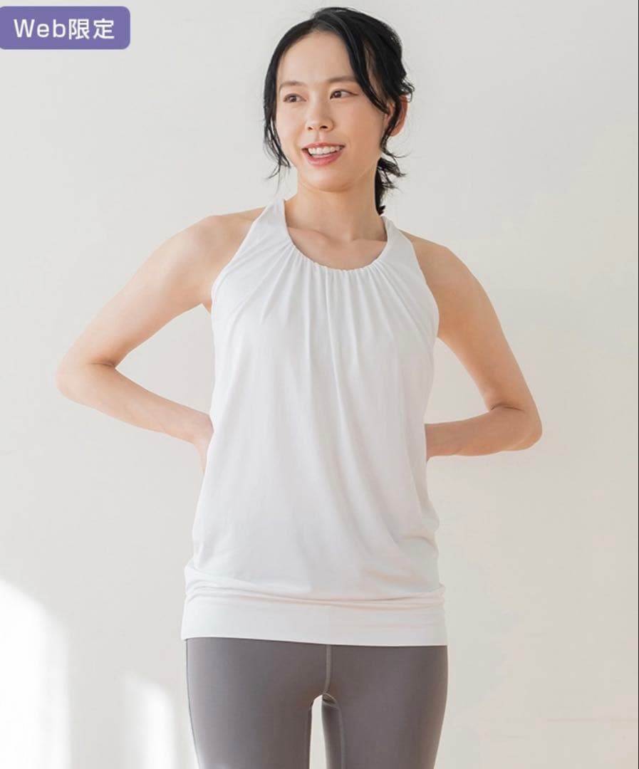 新品未開封　　【SUKALA】フロントギャザータンクトップ　サイズ:L