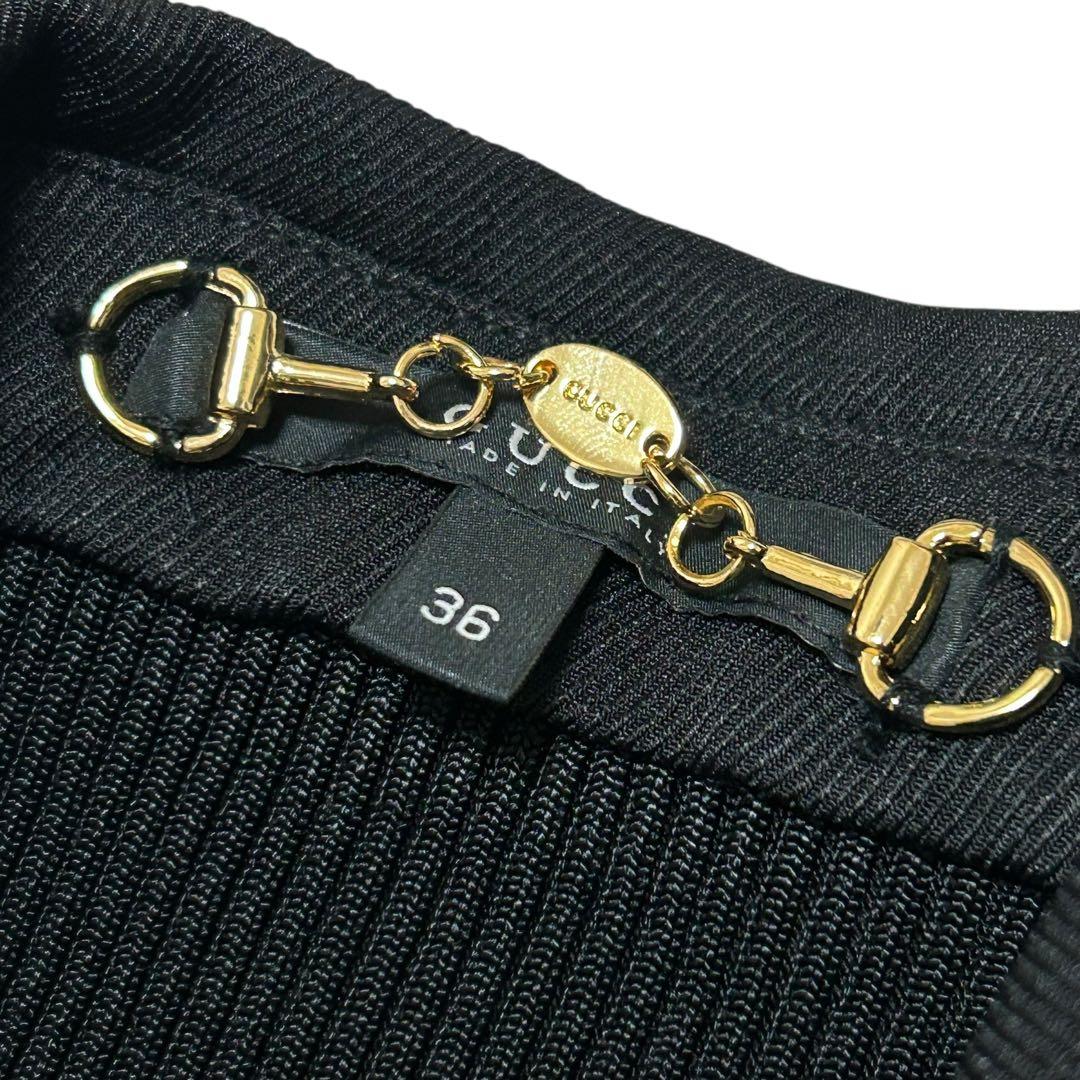 極美品　GUCCI テーラードジャケット　切り替えリブジャケット　レディース