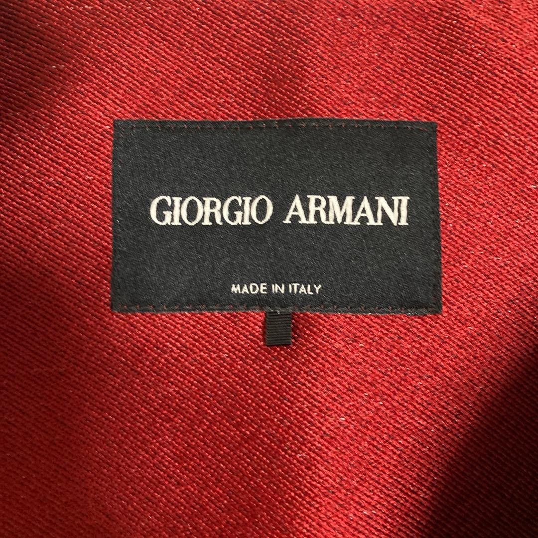 Giorgio Armani テーラードジャケット 黒と赤のコンビネーション