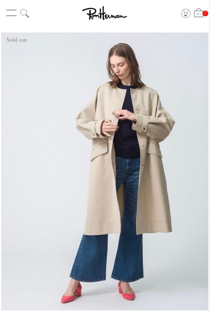最終値下げebure 新品未使用タグ付きCotton Twill Coat
