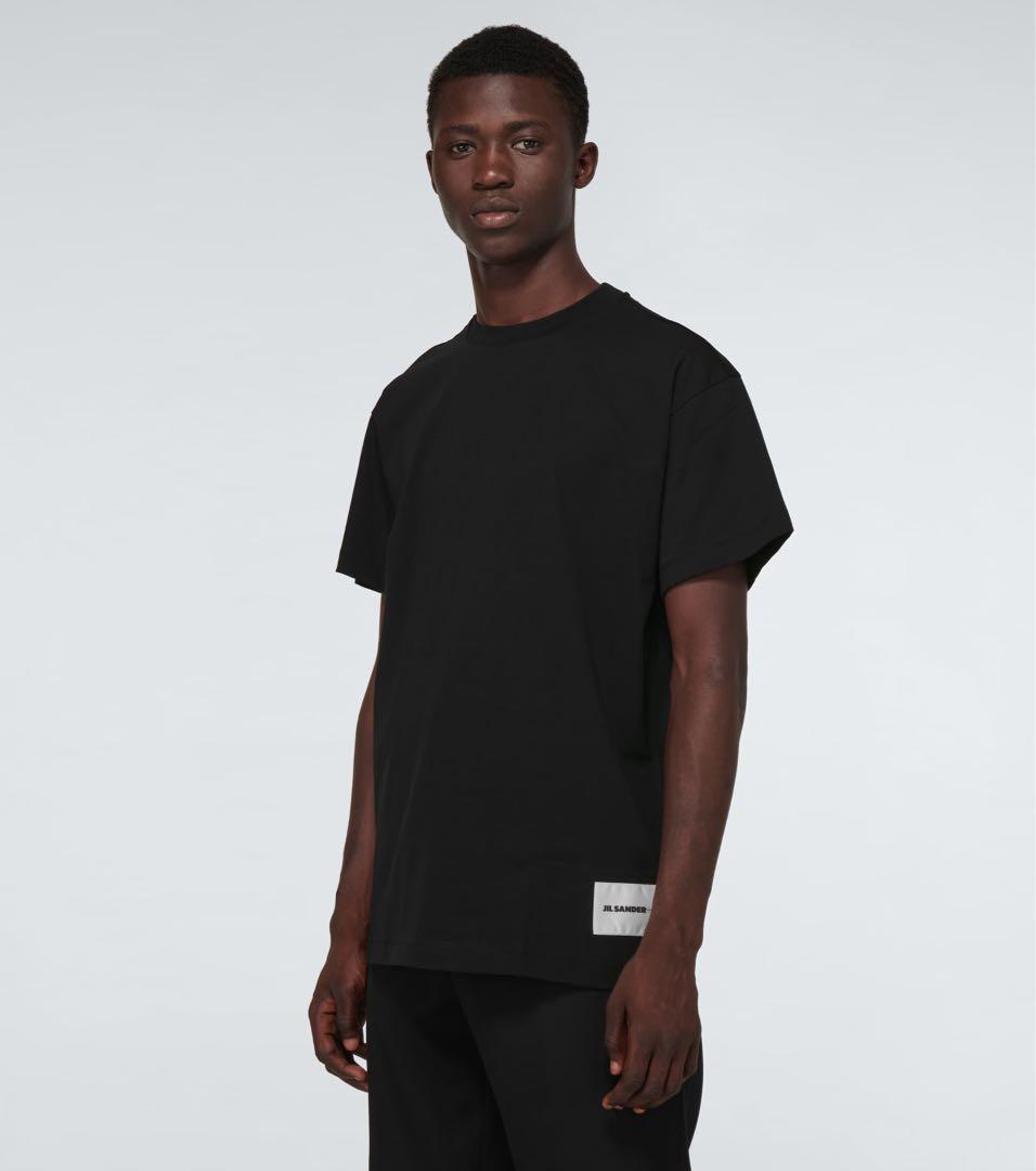 JIL SANDER+ ブラックTシャツ 3枚セット xs