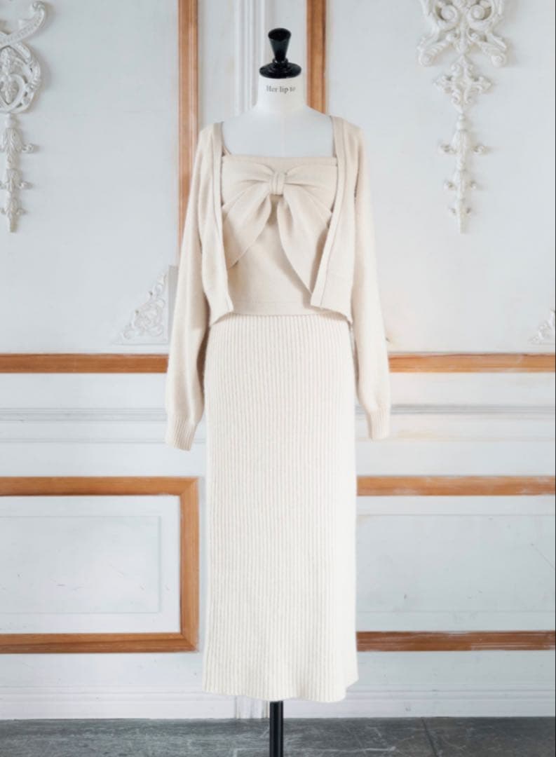 スカート HerLipTo Lydie Ribbed Knit Skirt
