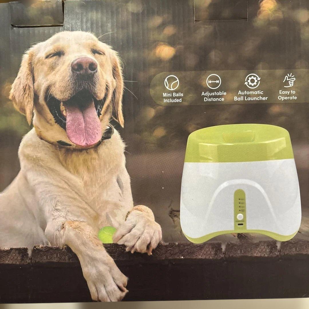 犬用　ボール　ランチャー　自動ボール発射器 3距離設定付き　オレンジ