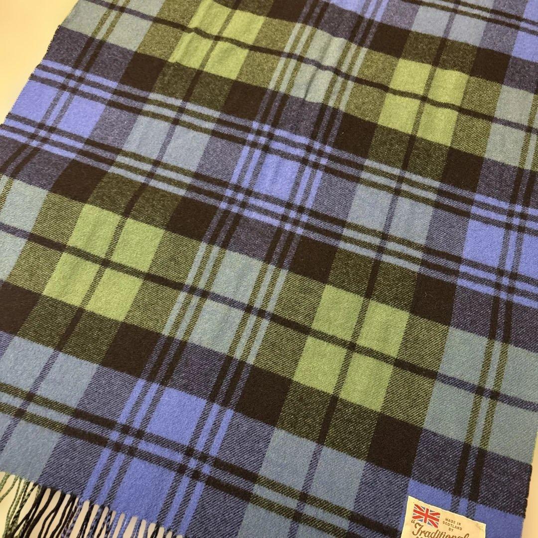 traditional whetherwear タータンチェック 大判ストール