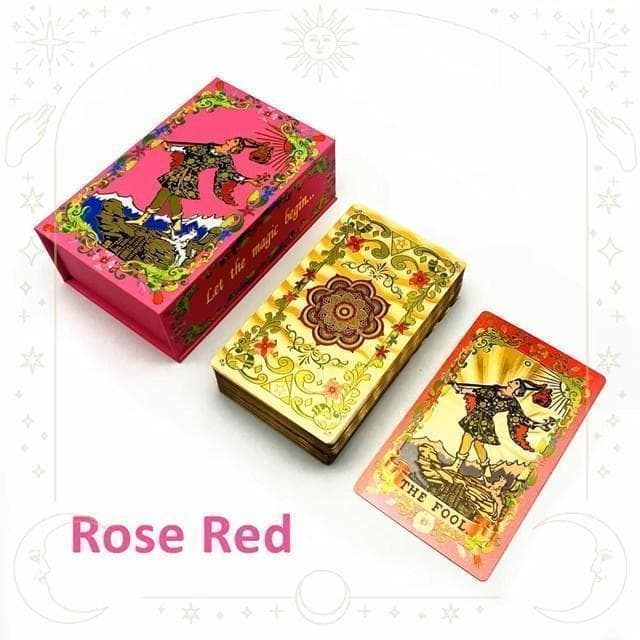 【PVCプラ製タロットカード】レアカラー✨薔薇色ローズゴールド仕様 箱入り