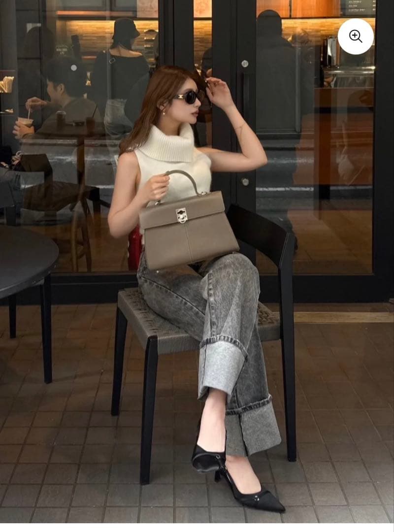 ディアンテ　ロールアップ　ROLL UP LOOSE DENIM DIANTE