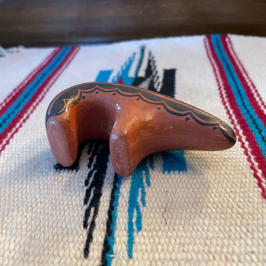 希少！ネイティブアメリカンnavajo熊置物　ナバホ族プエブロUSAヴィンテージ