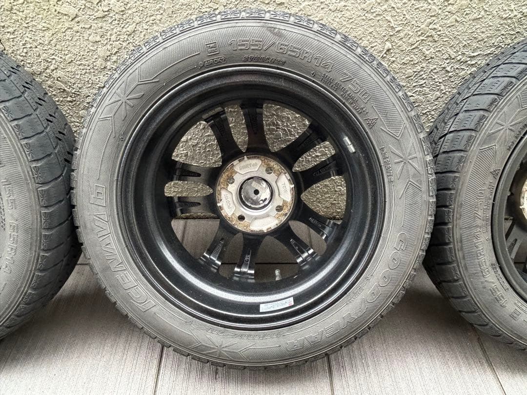 ☆中古☆溝無☆4.5J×14 ET:45 PCD100 4穴 2本①