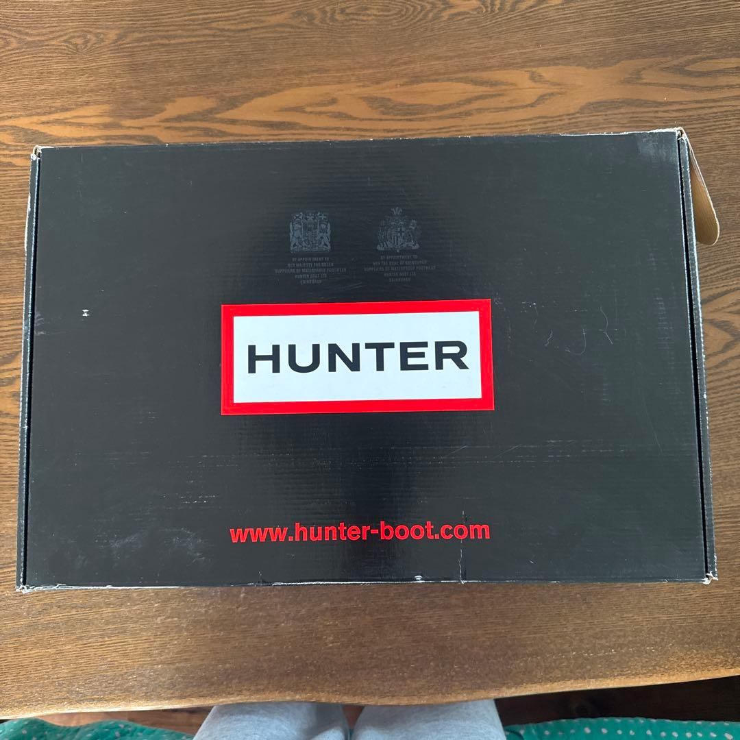 HUNTER 長靴 緑・黒 バックル付き