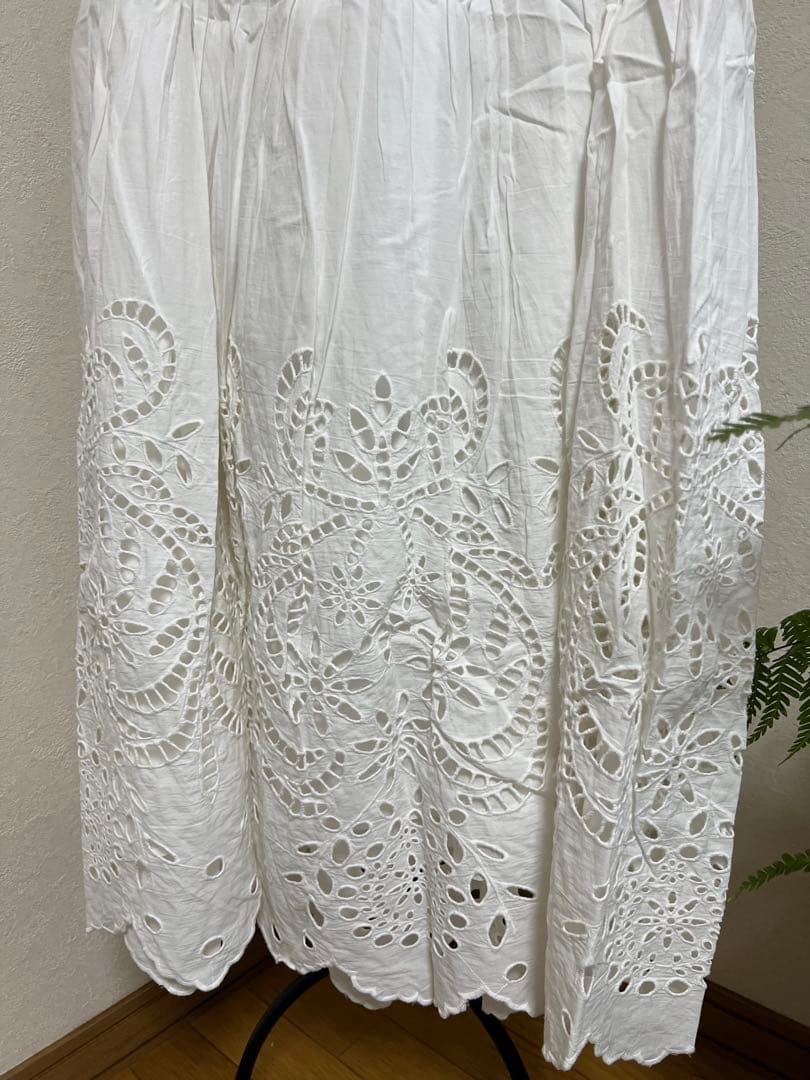 ヤマダヤ　スコットクラブ　白 レース ロングスカート スカラップ 未使用品