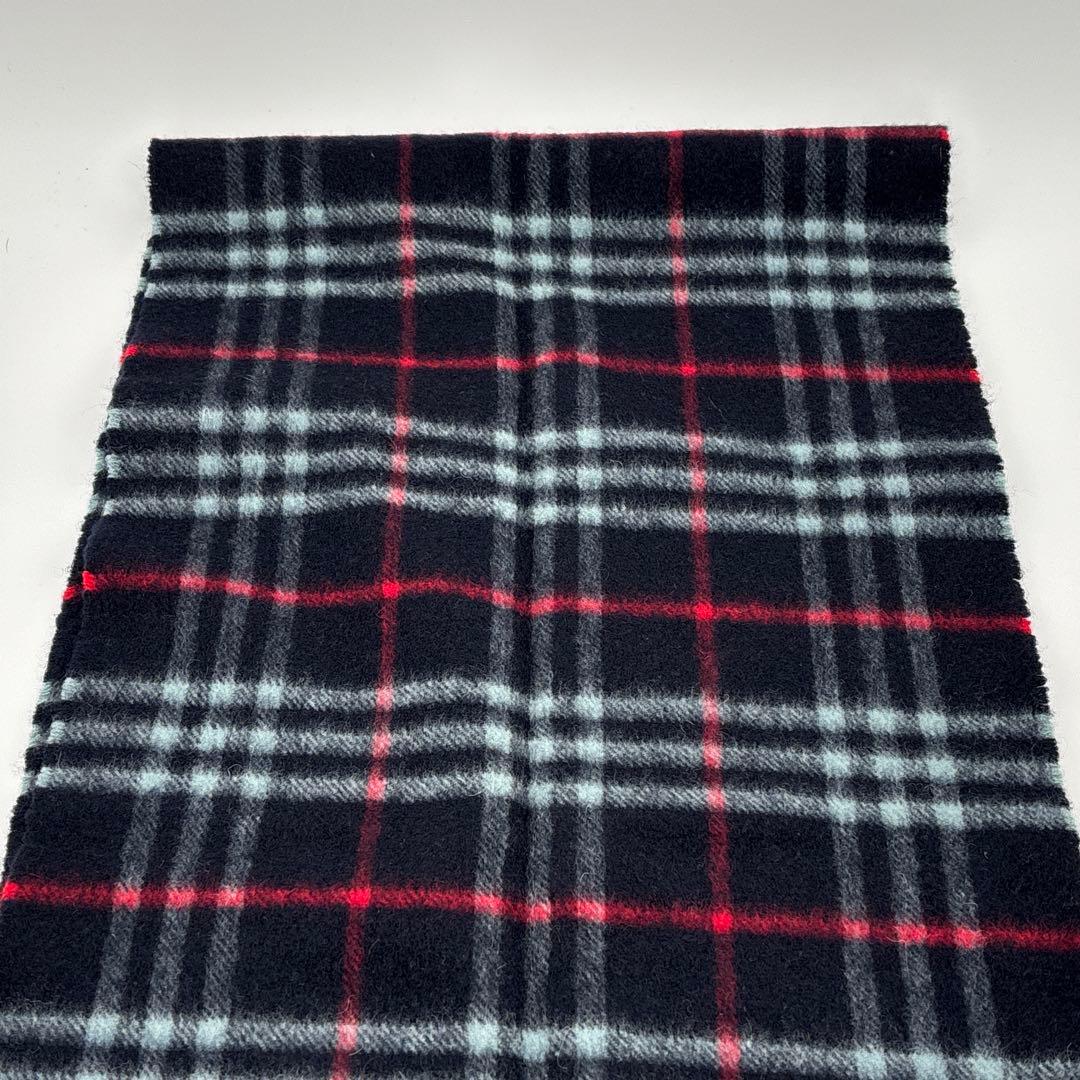 BURBERRY カシミヤ マフラー ノバチェック ネイビー バーバリー