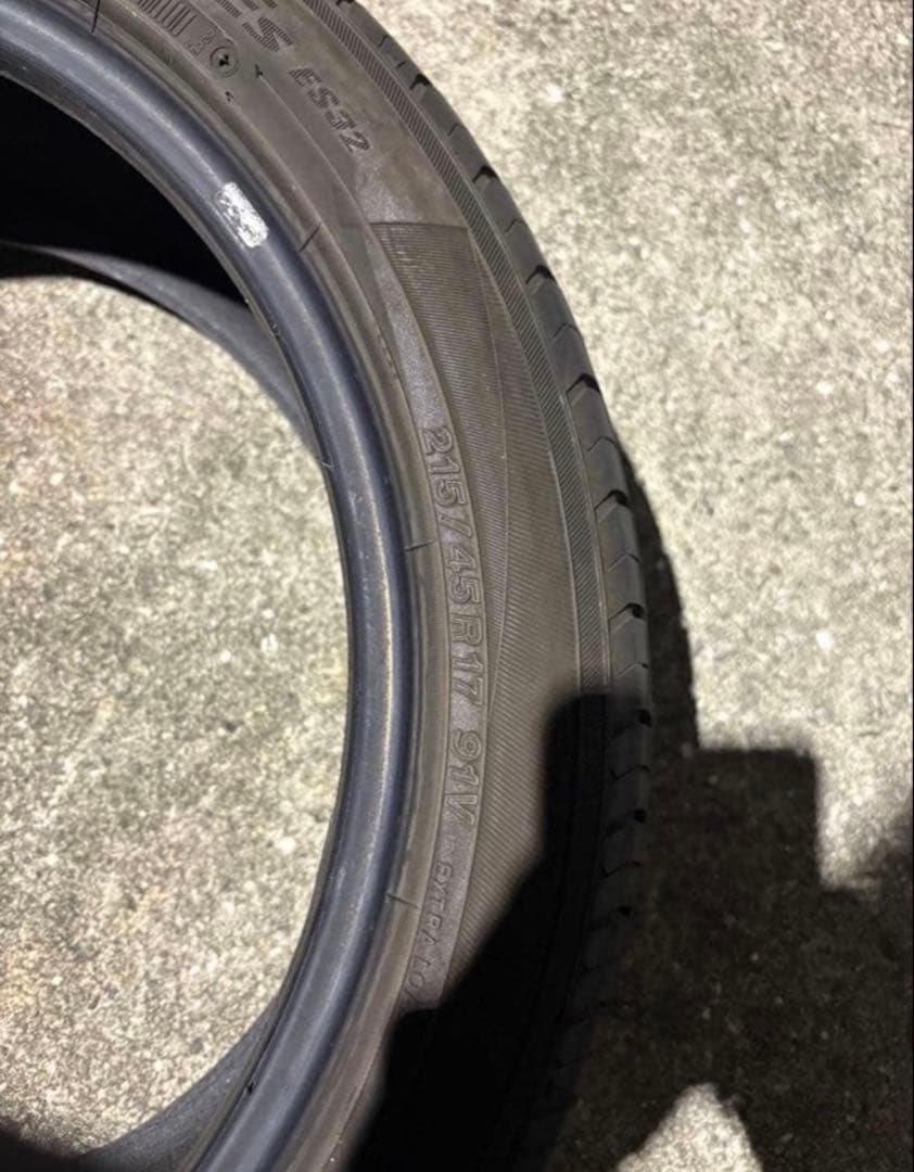 ヨコハマブルーアース215/45R17 4本セット溝5.5mmバリ山2022年製
