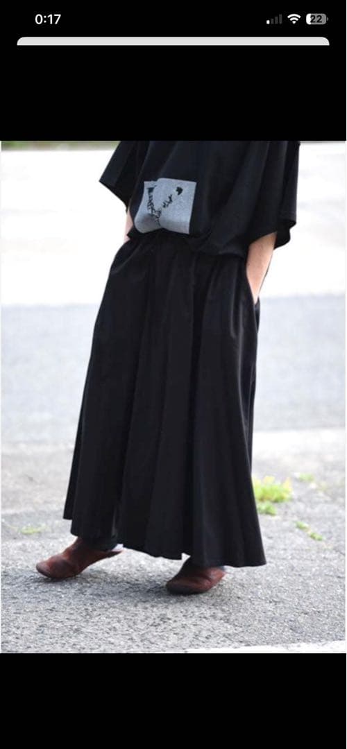 B yohjiyamamoto アンバランスワイドパンツ