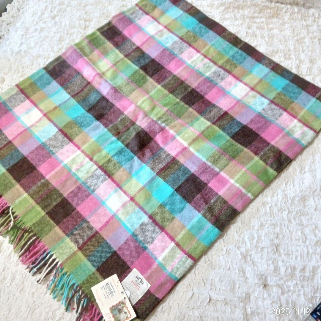 新品1.8万　avoca クラシックスルー　アイルランド　ラムウール100%