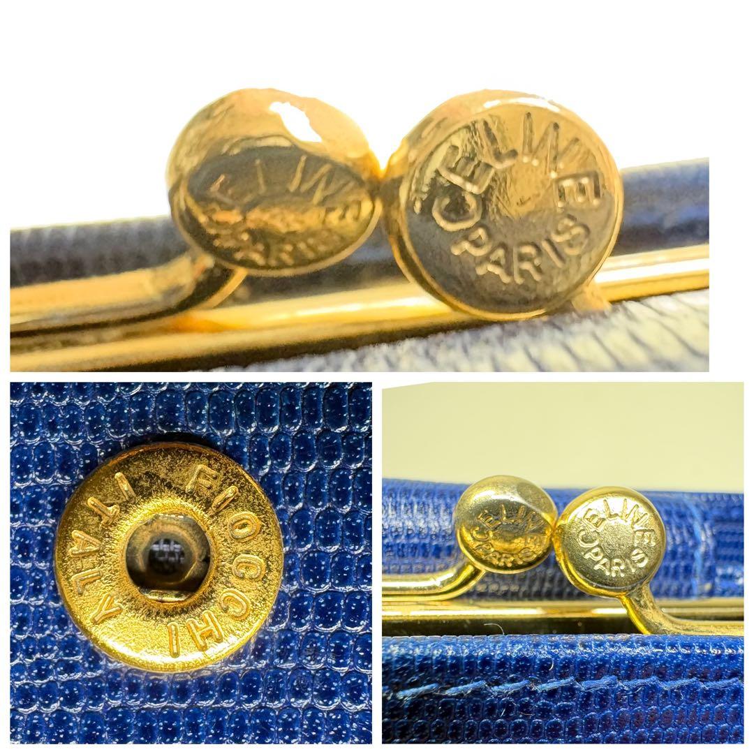 極美品　未使用級　セリーヌ サークルロゴ がま口財布