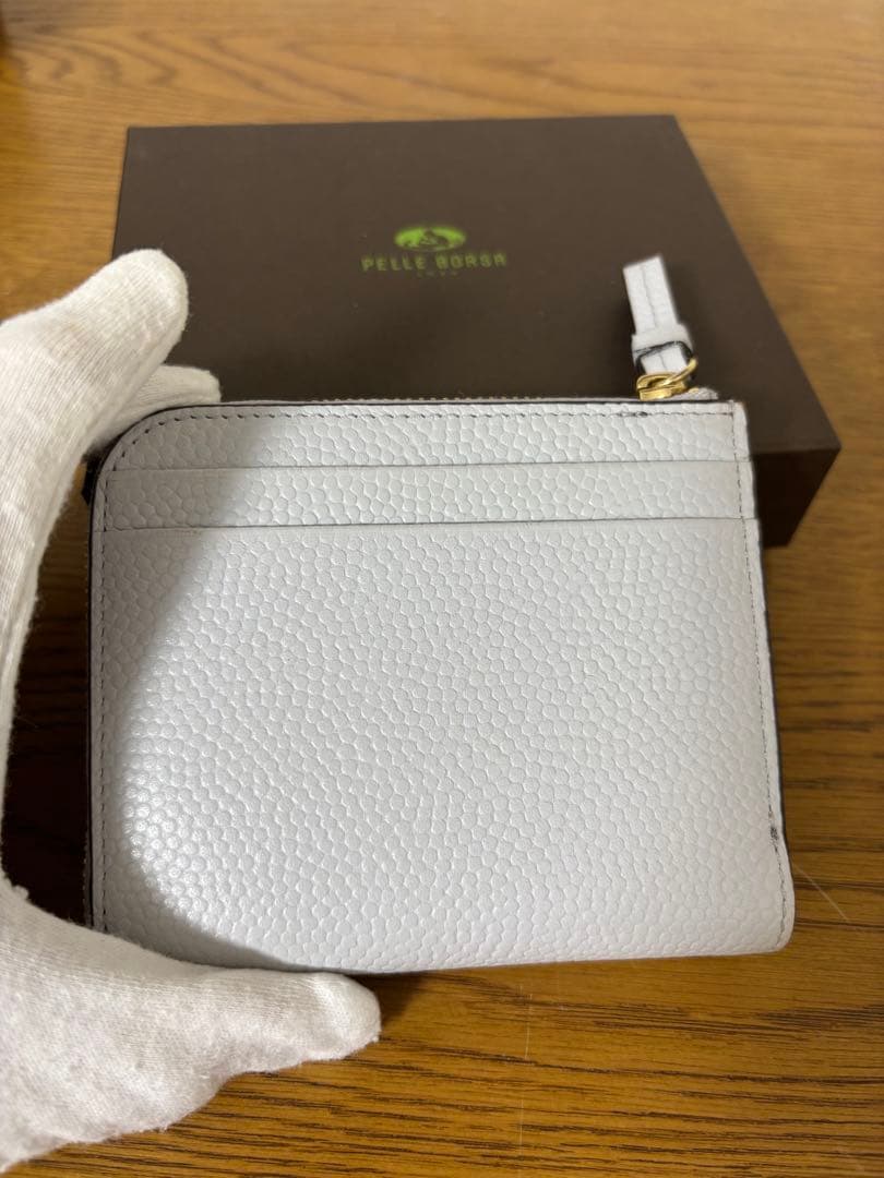 PELLE BORSA ペレポルサL字ファスナーミニ財布　本革コンフィ