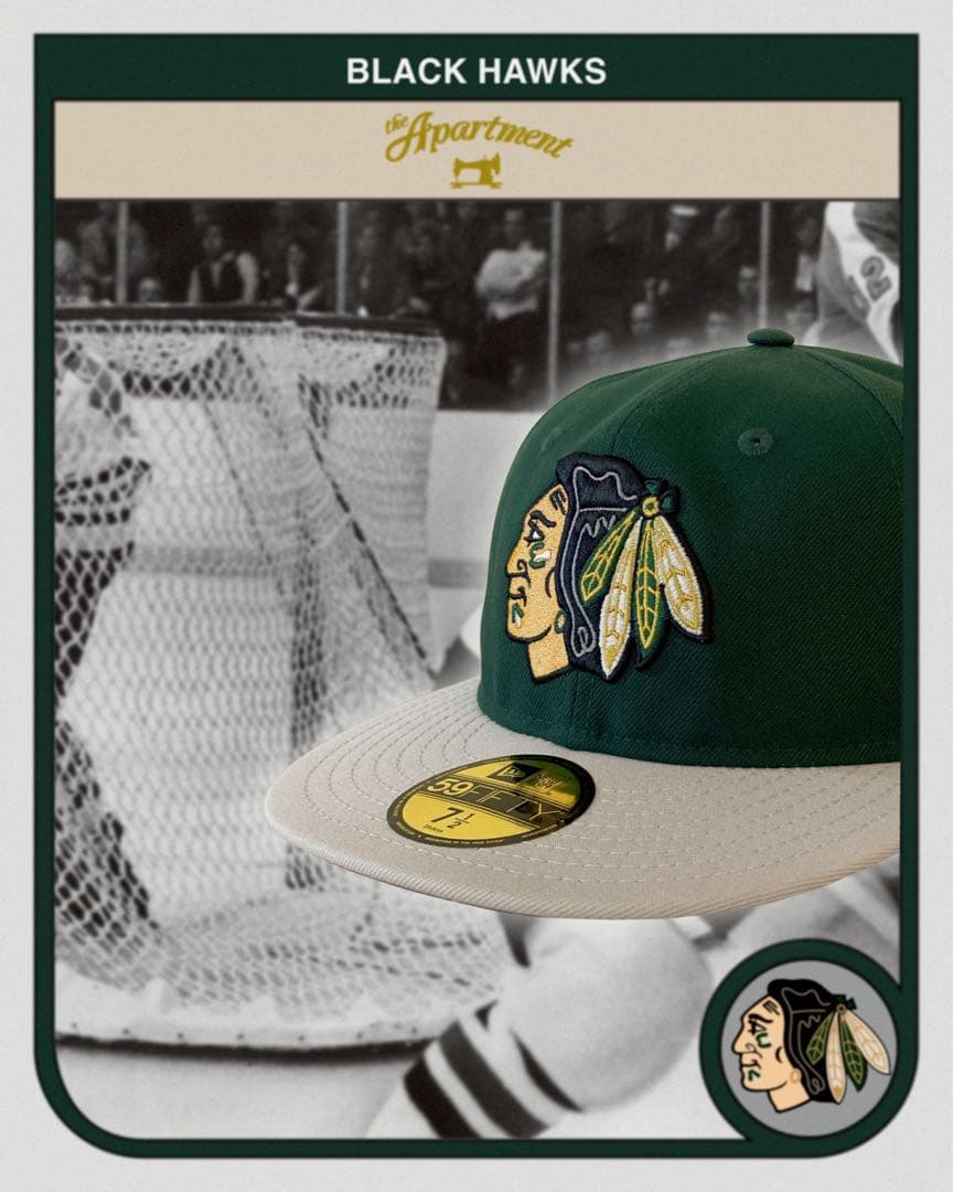 帽子 NEW ERA apartment BLACKHAWKS FITTED CAP