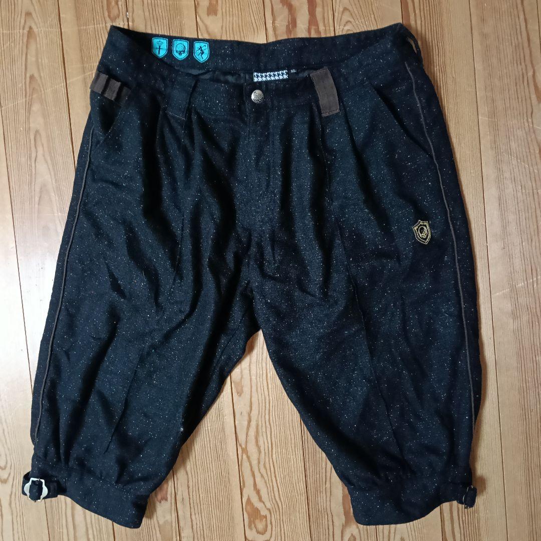 ラッセルノ ゴルフ クロップドパンツ XL 日本製 ネップ スカルワッペン