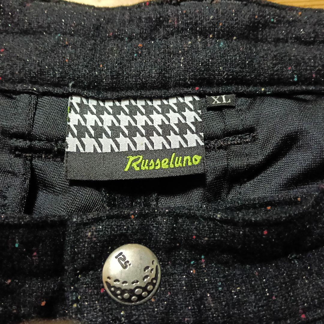 ラッセルノ ゴルフ クロップドパンツ XL 日本製 ネップ スカルワッペン