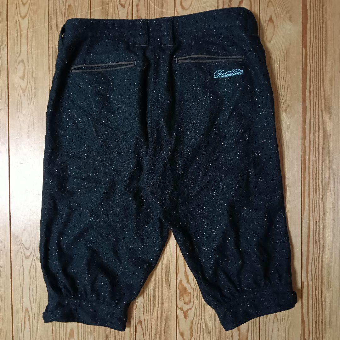 ラッセルノ ゴルフ クロップドパンツ XL 日本製 ネップ スカルワッペン