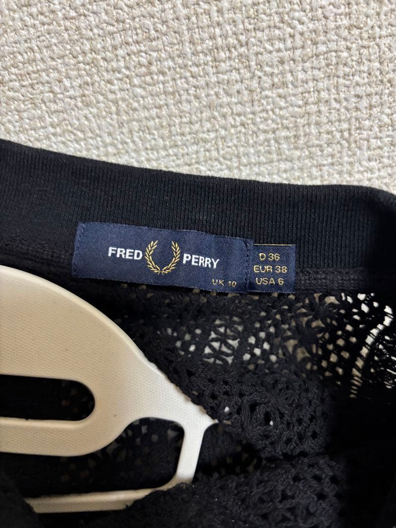 FRED PERRY フレッドペリー 総柄レ―ス ポロシャツ