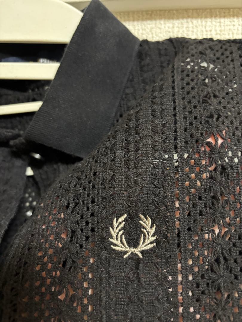 FRED PERRY フレッドペリー 総柄レ―ス ポロシャツ