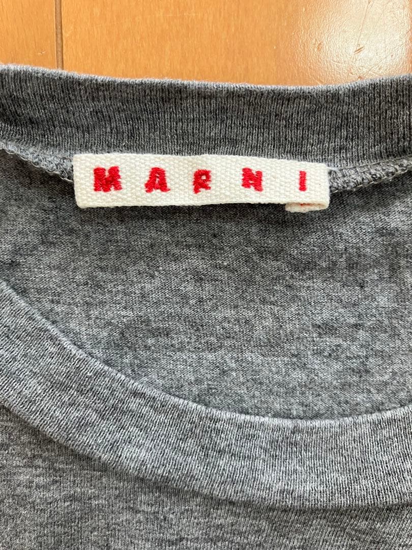 ⭐️美品⭐️マルニ　Tシャツ　ボーイズXL メンズS相当　グレー霜降り　杢