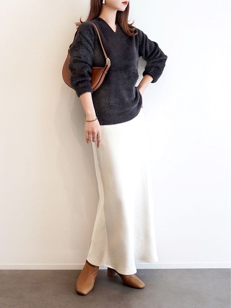 ほぼ新品＊BEAUTY&YOUTH UNITED ARROWSフレアスカート白D