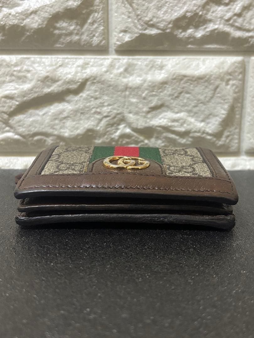 【美品】GUCCI グッチ　オフディア GGスプリームシェリーライン 折り財布