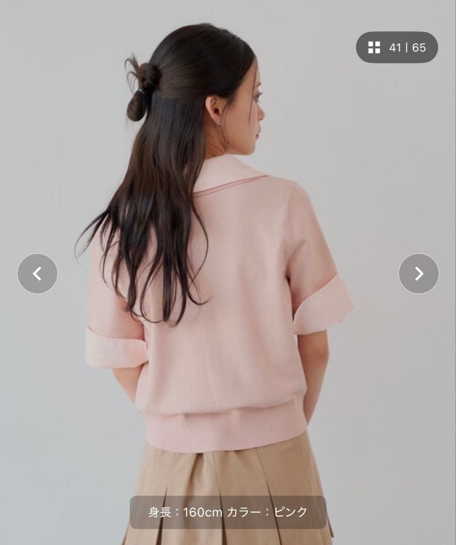 【新品】【未使用】Chico ピンク 半袖 ポロシャツ ワンポイント