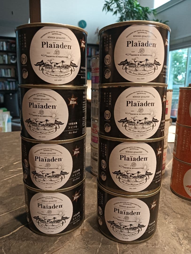 Plaiaaden 100%有機ドイツドッグフード缶 牛、鱒、豚200g×25缶