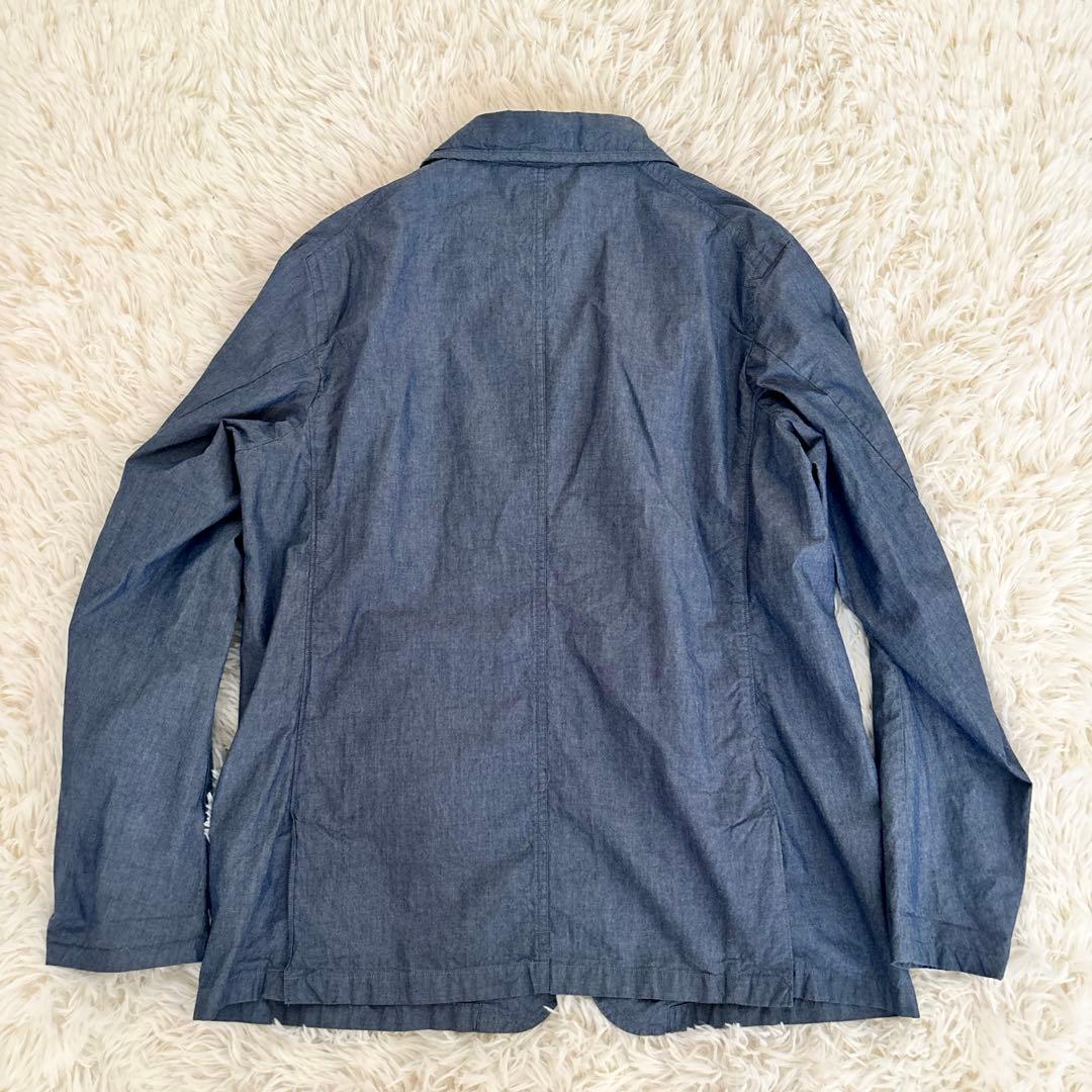 美品 DANTONダントン カバーオールジャケット コットンシャンブレー丸襟L