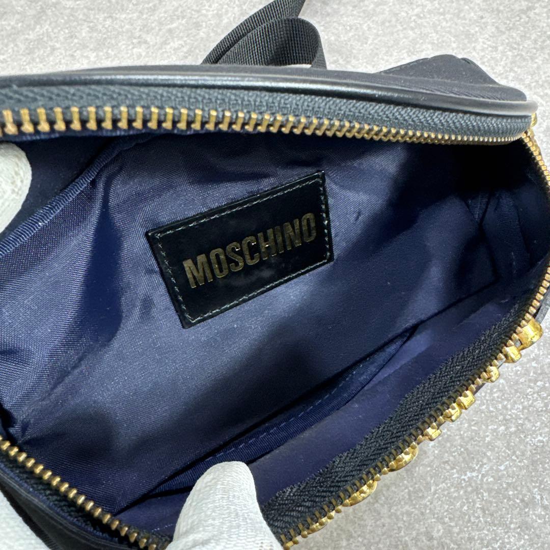 MOSCHINO モスキーノ ボディバッグ ウエストバッグ ゴールド金具ロゴ