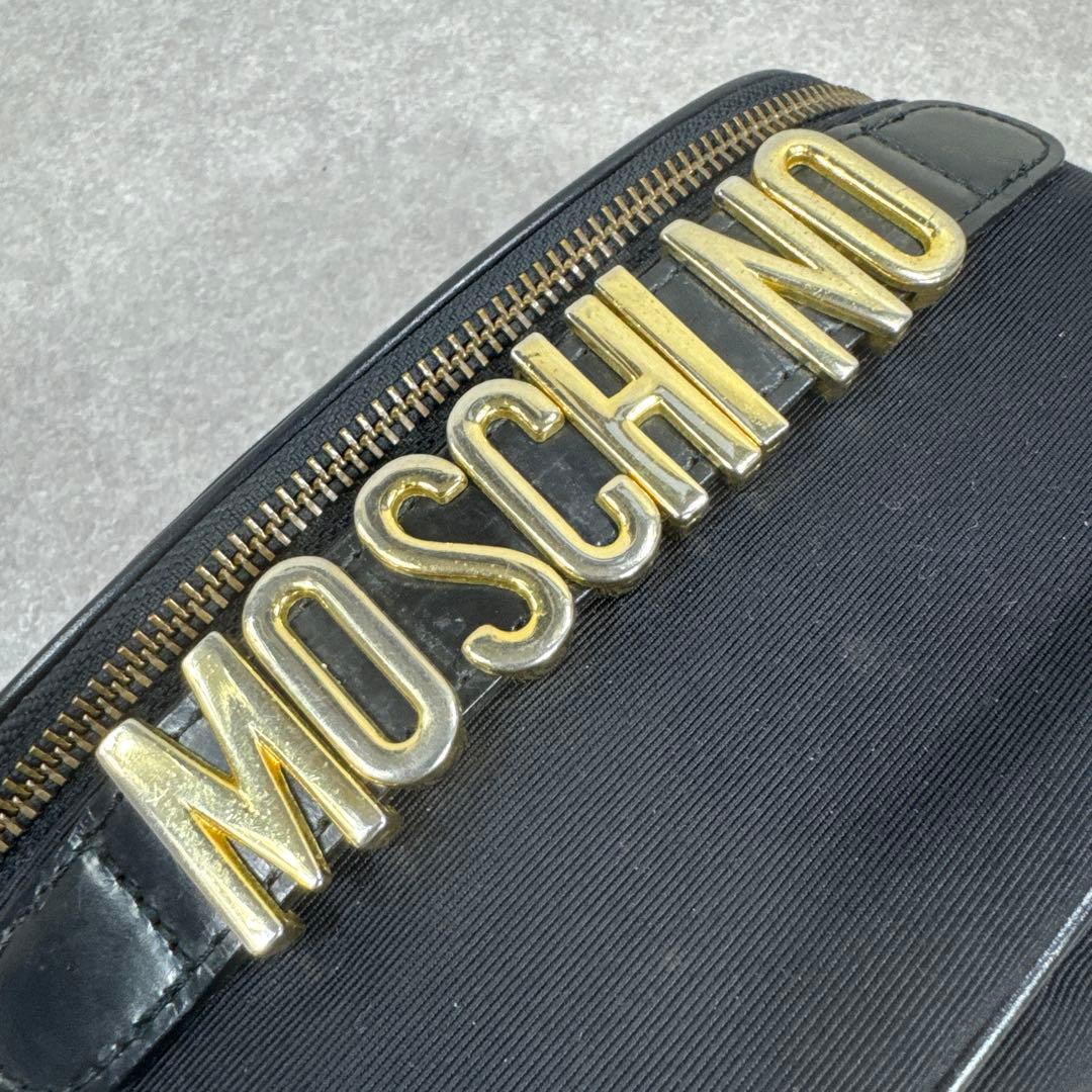 MOSCHINO モスキーノ ボディバッグ ウエストバッグ ゴールド金具ロゴ