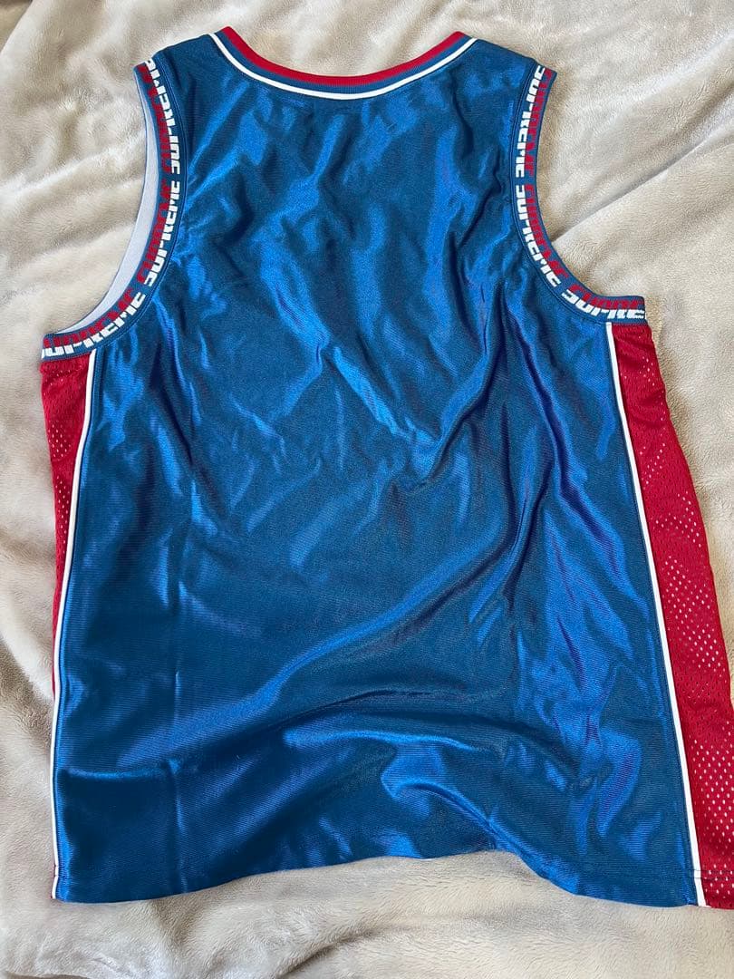Supreme メッシュタンクトップ Lサイズ 青赤