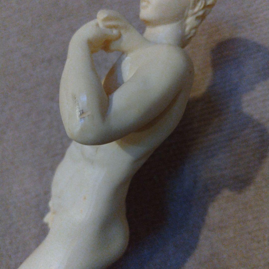 ダビデ像　アラバスター製？男性像 約30cm