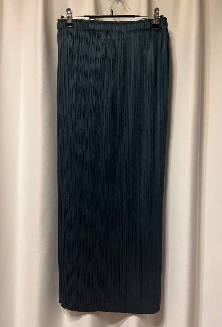 プリーツプリーズ THICKER BOTTOMS スカート 3 深緑 美品