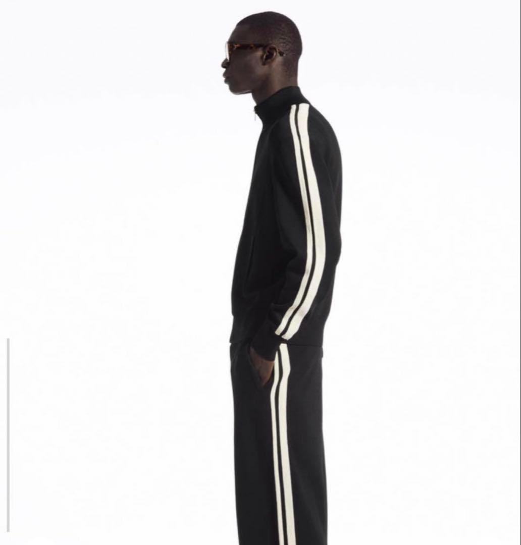 ウォーキング・ランニングウェア COS CONTRAST-STRIPE KNITTED TRACK JACKET