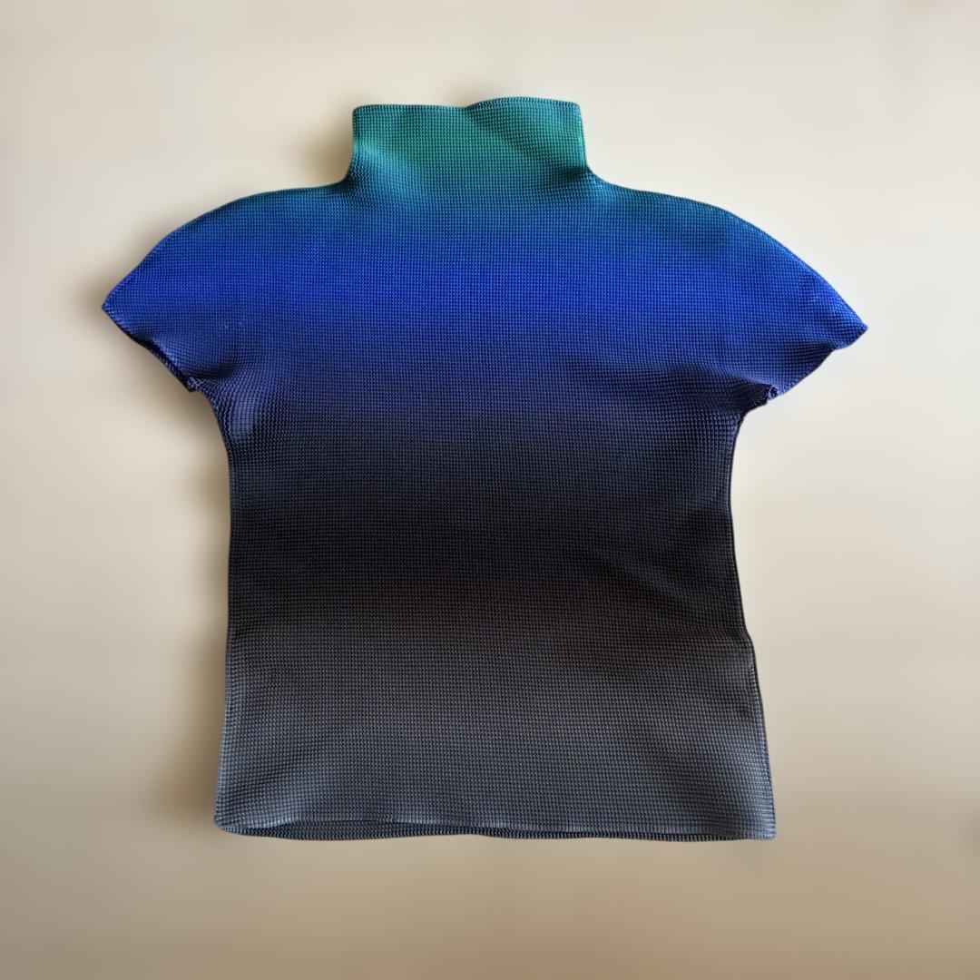 m*g様 ミーバイイッセイミヤケ グラデーションハイネックTシャツ