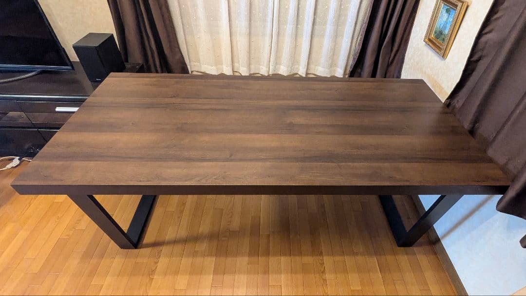 【大阪引取】180cm PCデスク ウォールナット ワークデスク