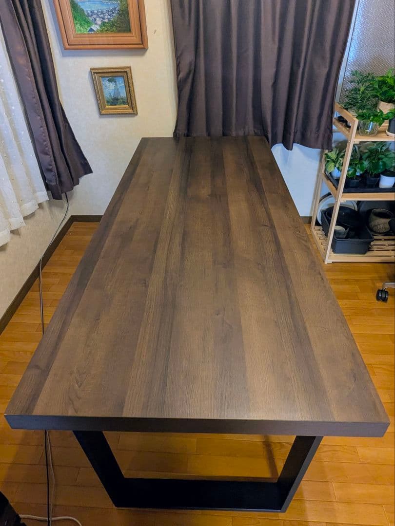 【大阪引取】180cm PCデスク ウォールナット ワークデスク